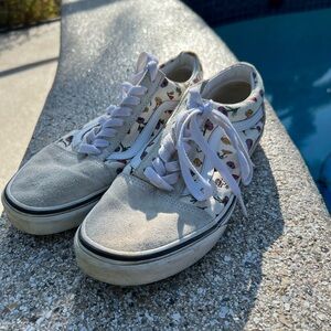 Vans Off-White Sneakers with Multicolor Pattern